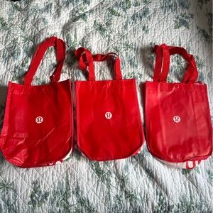 Lululemon Sustainable Tote Bag Set Three Trio Small Red